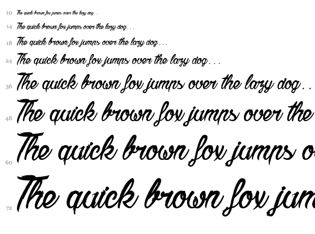 Chardons Brush font waterfall